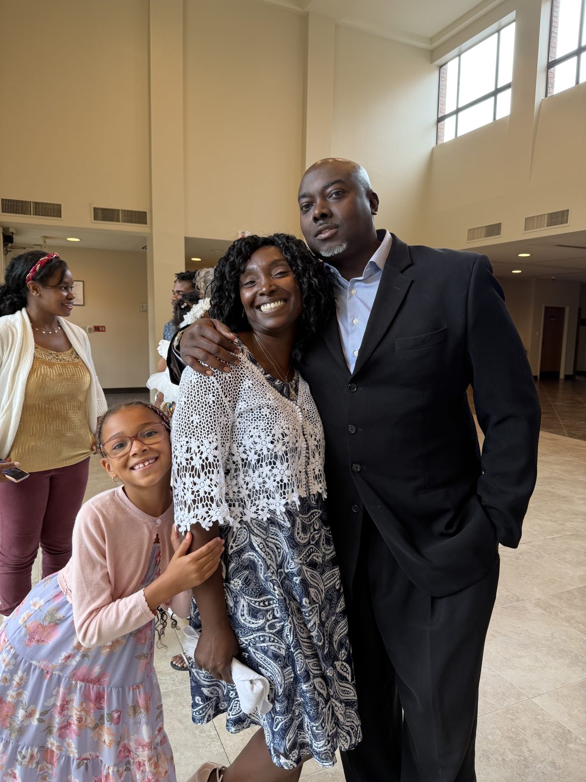 With family at church