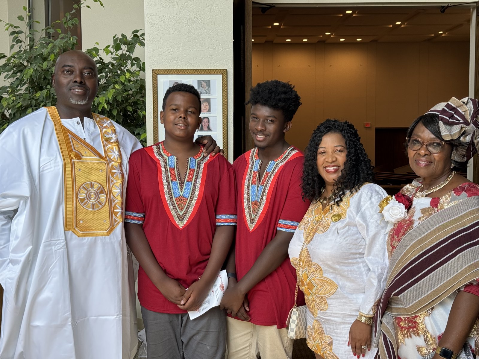 Emeka with family in traditional attire