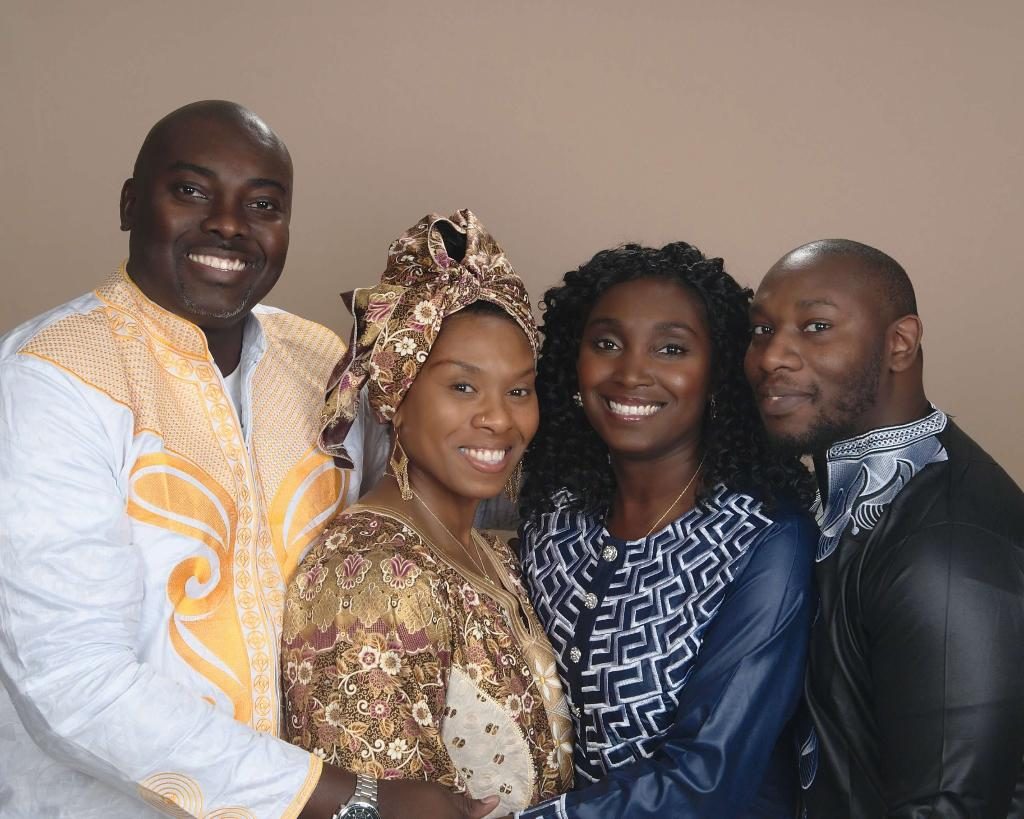 Emeka with his siblings